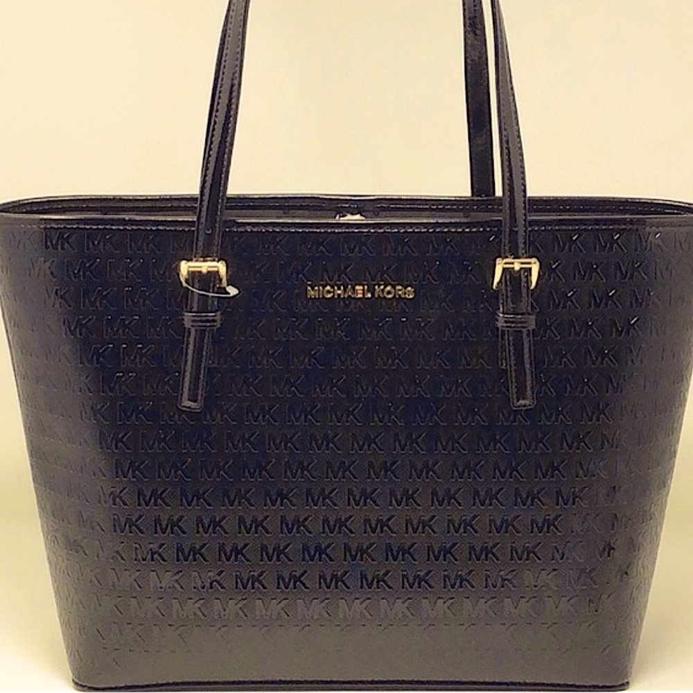 MK EMBOSSED TRAVEL TOTE